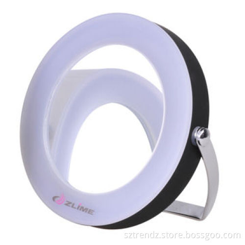 Portable lighted makeup mirror, built-in LED, 3 times magnifying, 360° rotatable